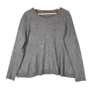 Christopher Fischer Gray 100% Cashmere Crew Neck Pullover Sweater Relaxed Fit